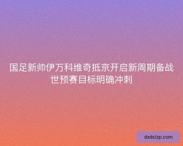 国足新帅伊万科维奇抵京开启新周期备战世预赛目标明确冲刺 国足新帅伊万科维奇抵京开启新周期备战世预赛目标明确冲刺